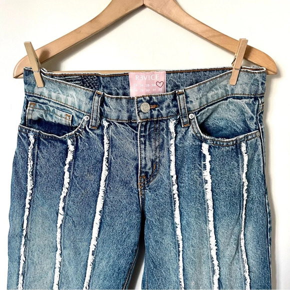 Revice A-List Highlight Low Rise Wide Leg Denim  Jeans - Picture 10 of 14